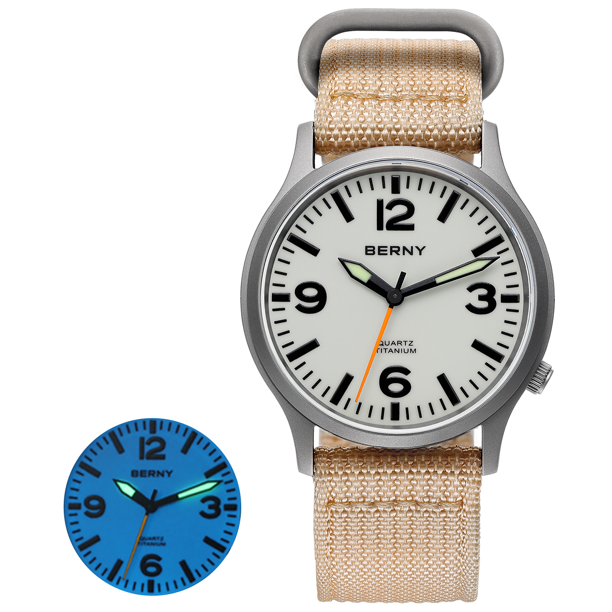 Titanium Sport Watch - BERNY Titanium Watches for Men Sapphire