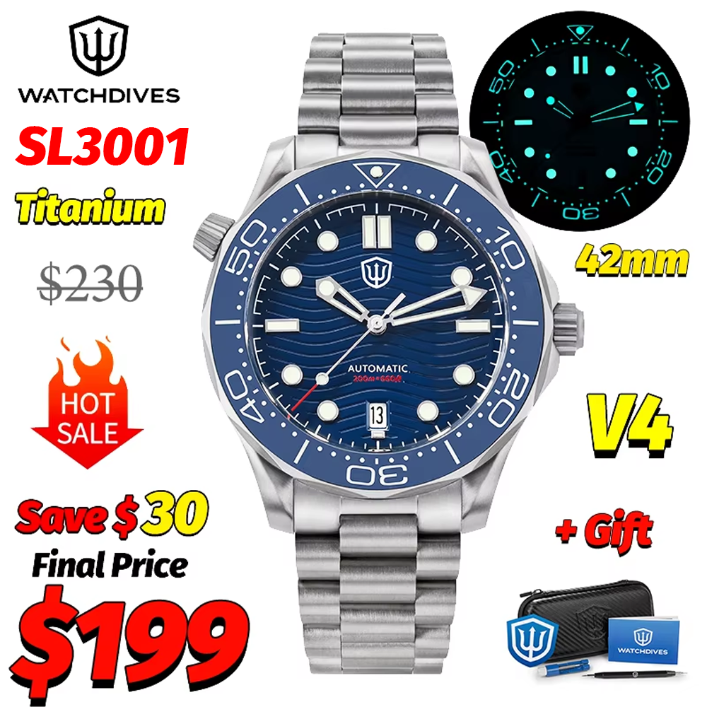 Luxury Watch Business - Watchdives WD007 V4 NTTD Mechanical Titanium