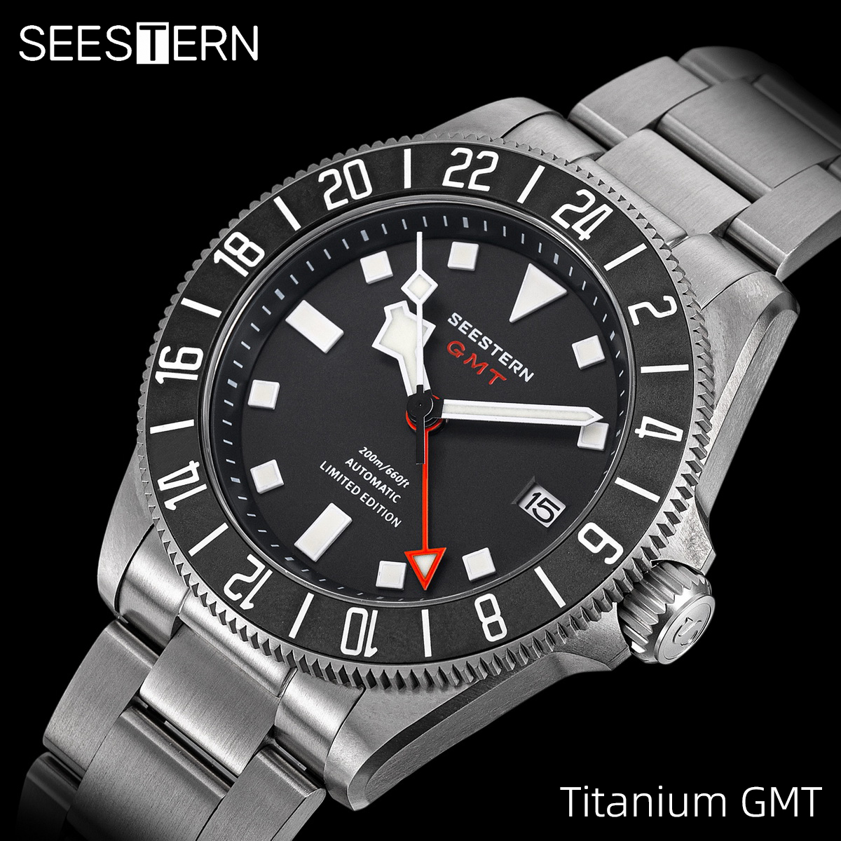 Titanium Sport Watch - SEESTERN Diver Man Watch Titanium Automatic