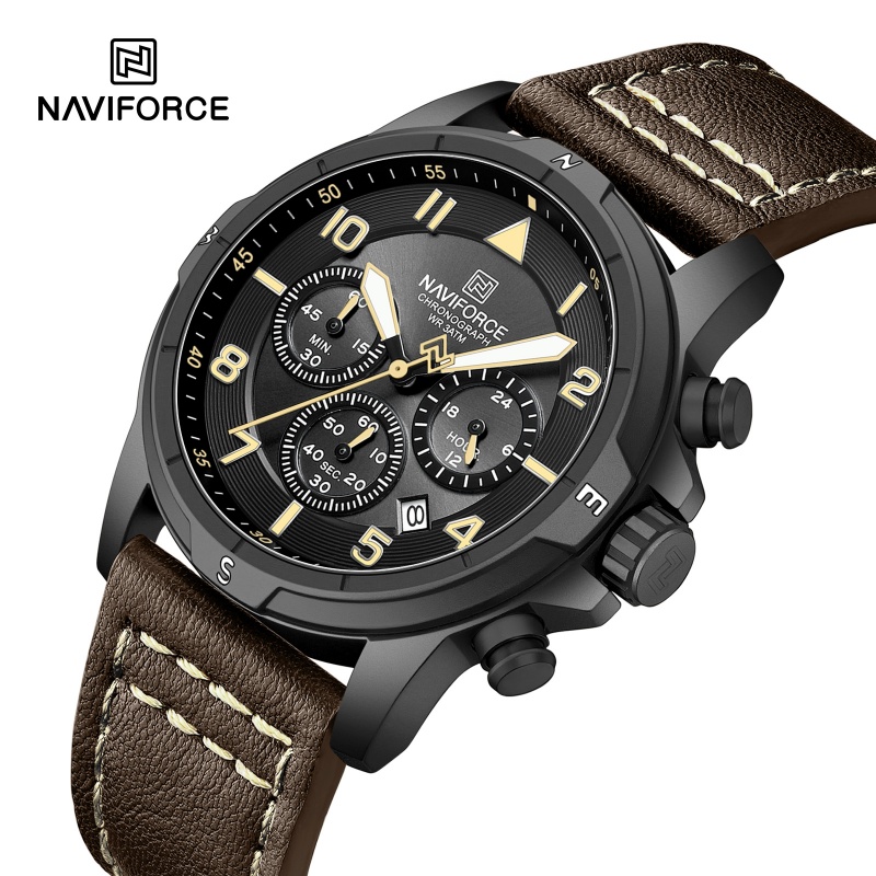 Field Watch Military - NAVIFORCE Man's Watch Quartz Chronograph 30M