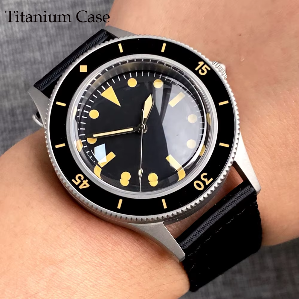 Titanium Sport Watch - Tandorio 40mm Titanium Automatic Mechanical Men's