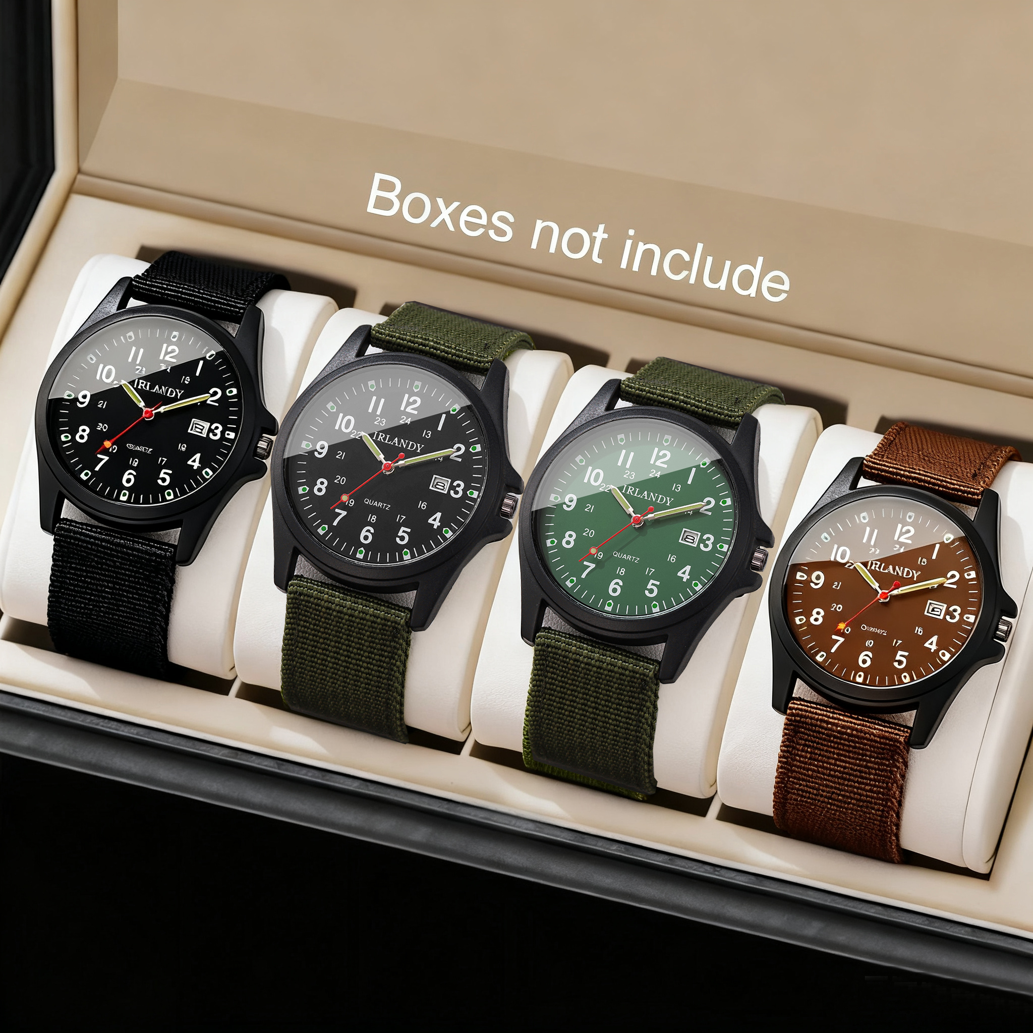 Field Watch Military - 1/4PCS Fashion Nylon Strap Men Quartz
