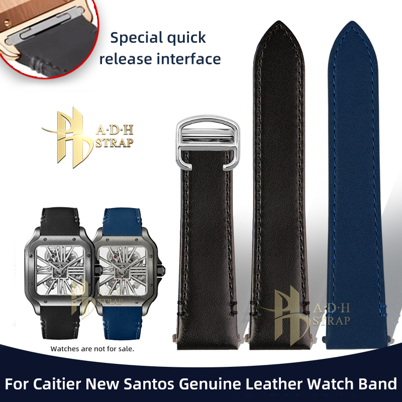 Luxury Watch Cartier - For New Cartier Santos Cow Leather