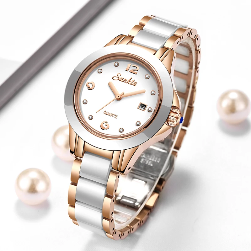 Ladies Luxury Watch - Sunkta Fashion Casual Quartz Woman Watch
