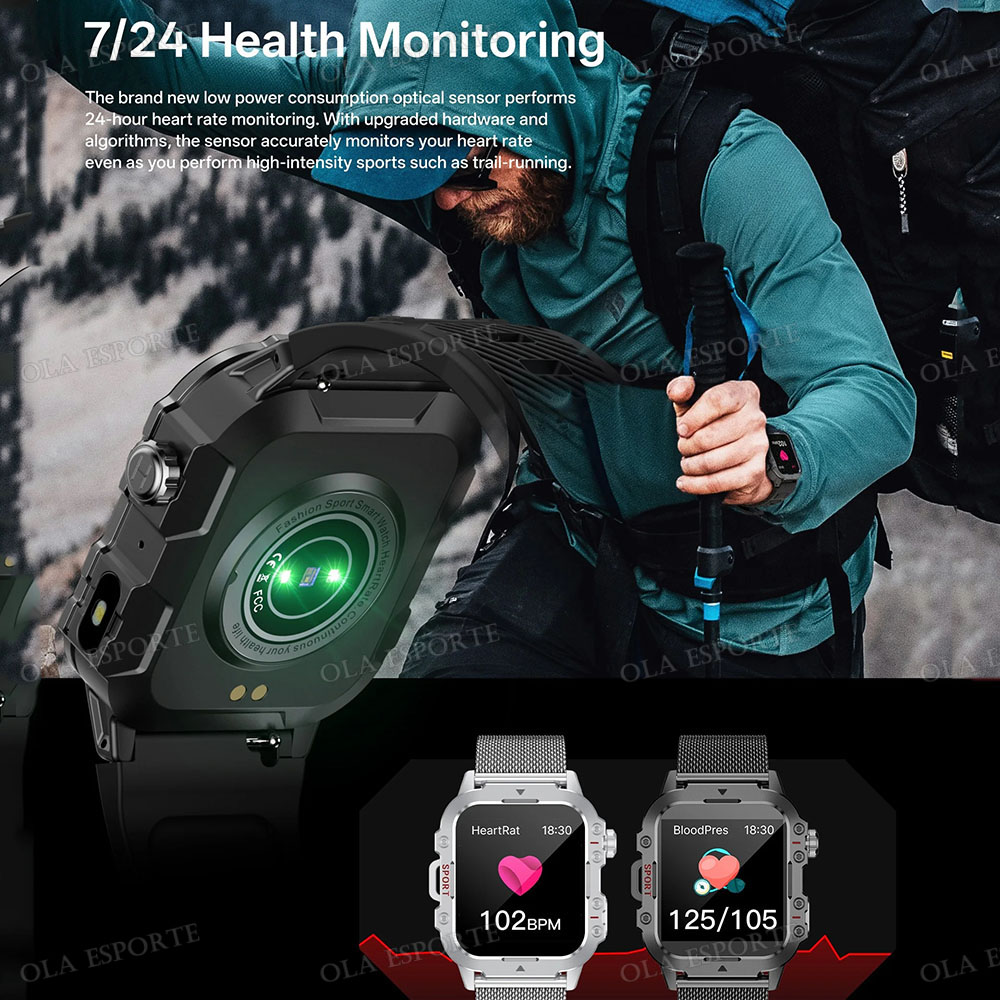 Titanium Sport Watch - 2026 Smartwatch Men Bluetooth Call Heart