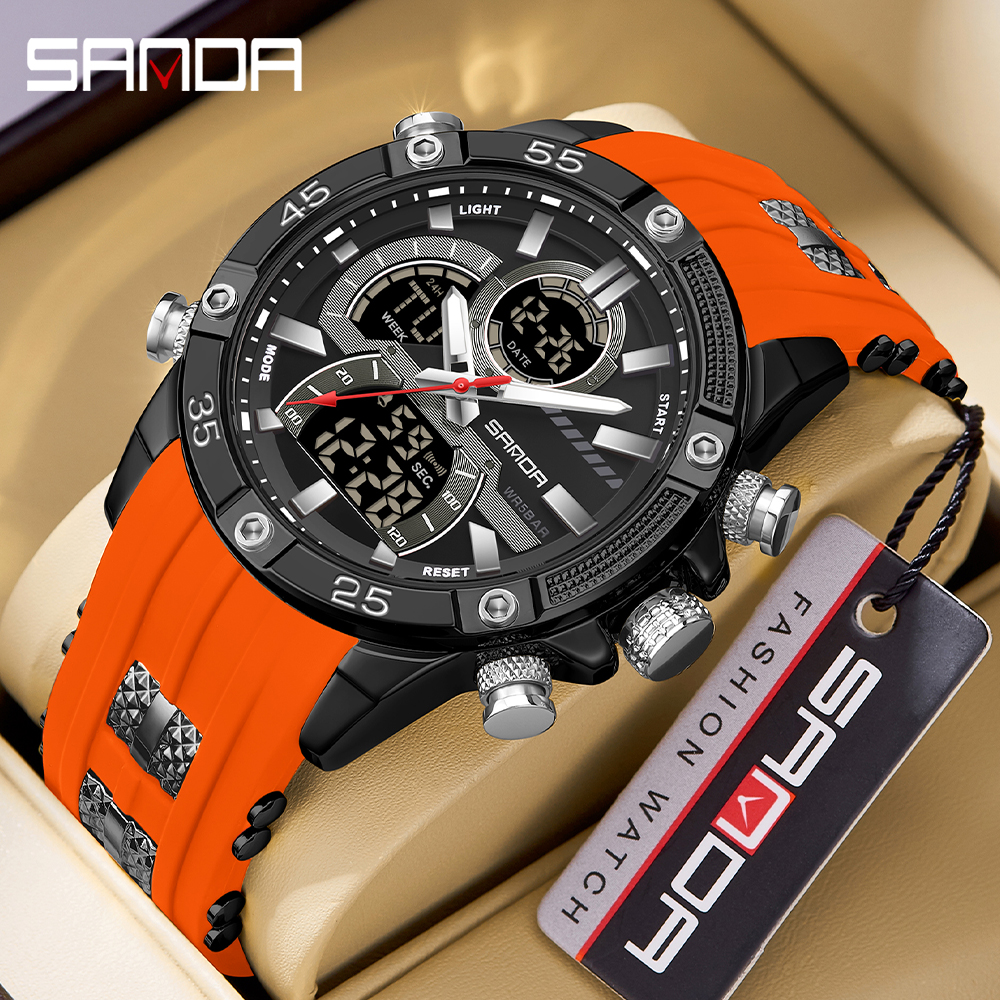Minute Repeater Watch - SANDA New 6162 Fashionable Men's Electronic