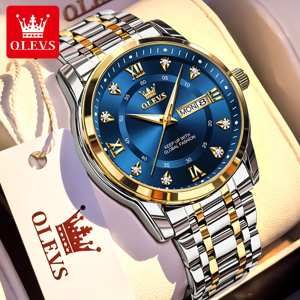 Luxury Watch Life - OLEVS Brand Fashion men's watches stainless