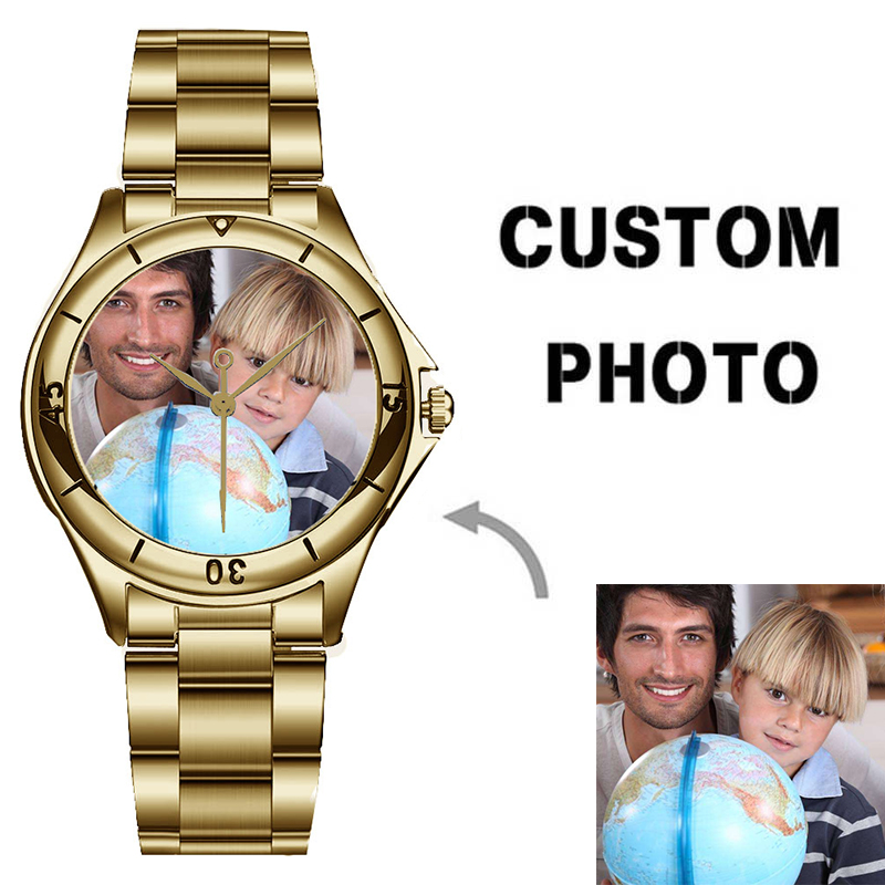 Luxury Watch Photo - Luxury Golden Custom Design Photo Men