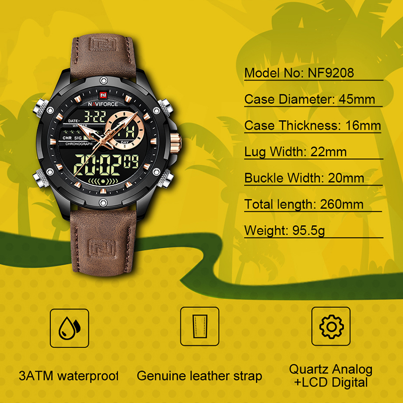 Field Watch Military - New NAVIFORCE Men Watches Quartz Chronograph