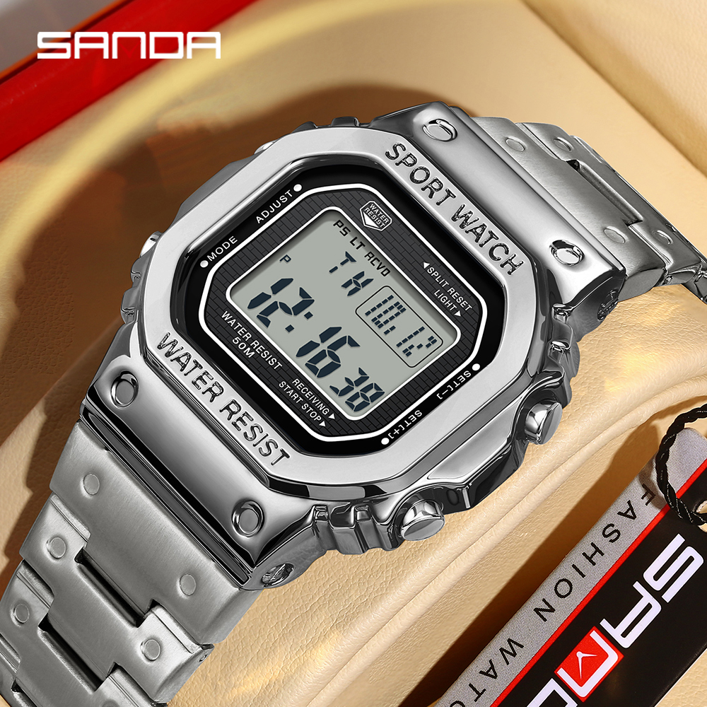 Minute Repeater Watch - SANDA 2162 Men's Electronic Digital Watch