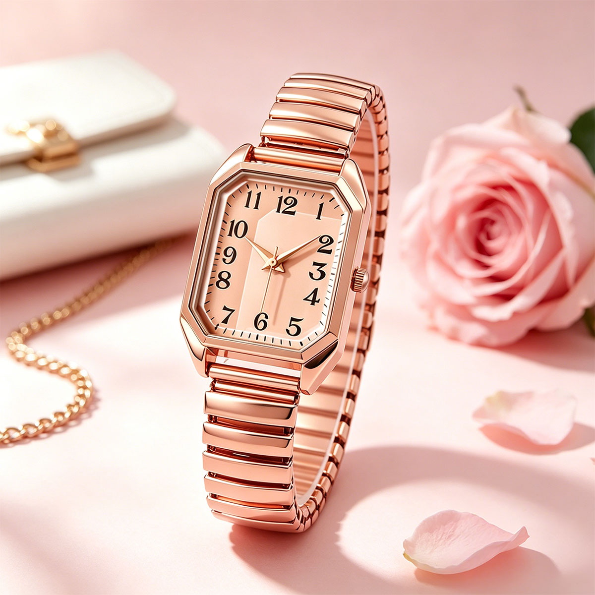 Lux Watch - Women Octagonal Rectangle Quartz Watch Two
