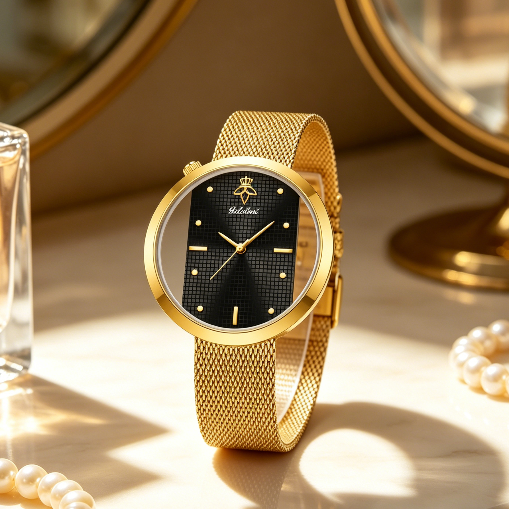 Luxury Watch Gold And Black - Yalalusi Luxury Women Quartz Watch Black