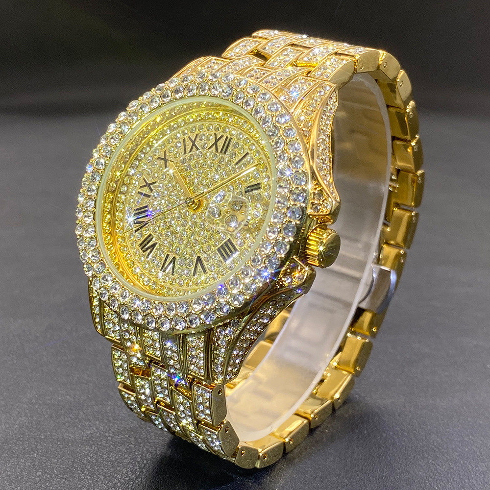 Luxury Watch Gold And Black - Big Gold Silver Black Wristwatch for