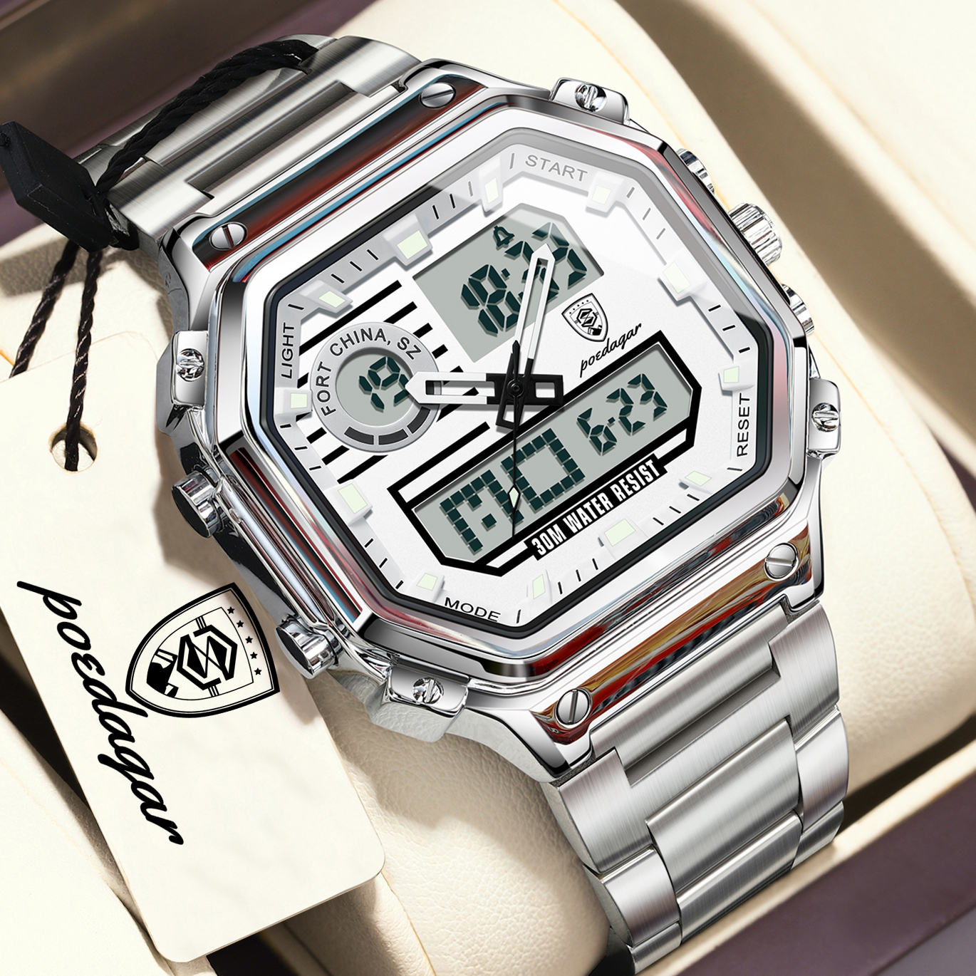 Minute Repeater Watch - POEDAGAR Functional Men Wristwatch Waterproof Luminous