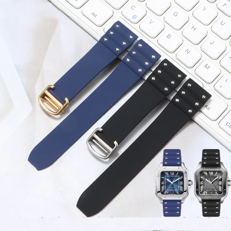 For Cartier Santos Strap Silic - Luxury Watch Cartier recension och pris