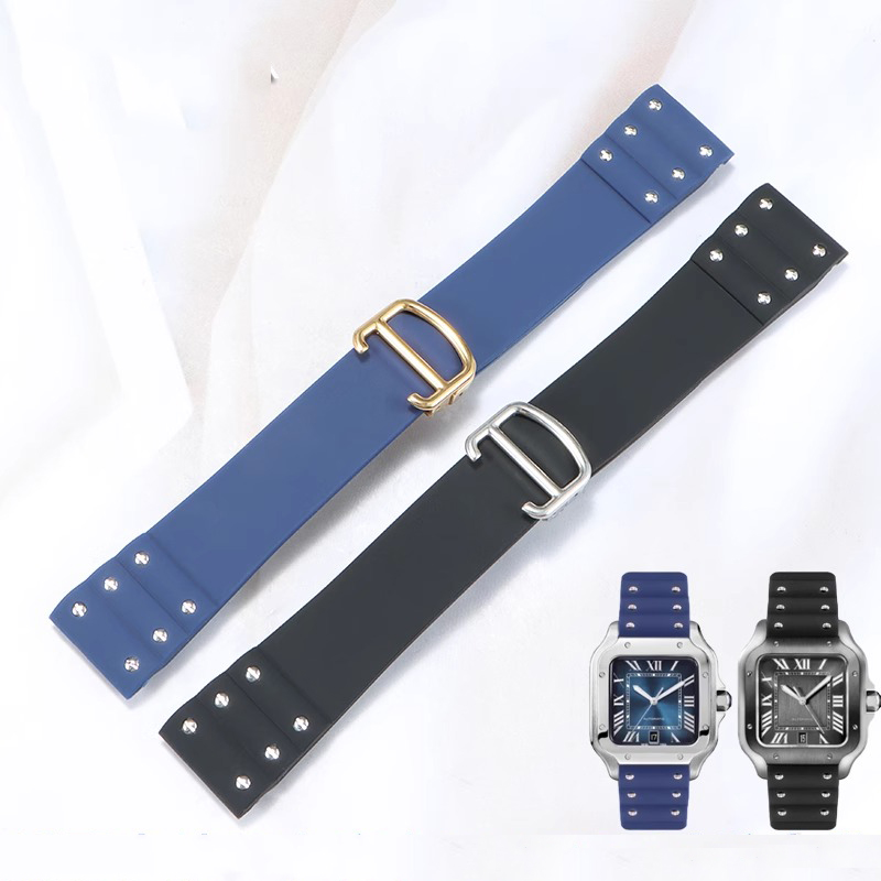 For Cartier Santos Strap Silic - Luxury Watch Cartier recension och pris