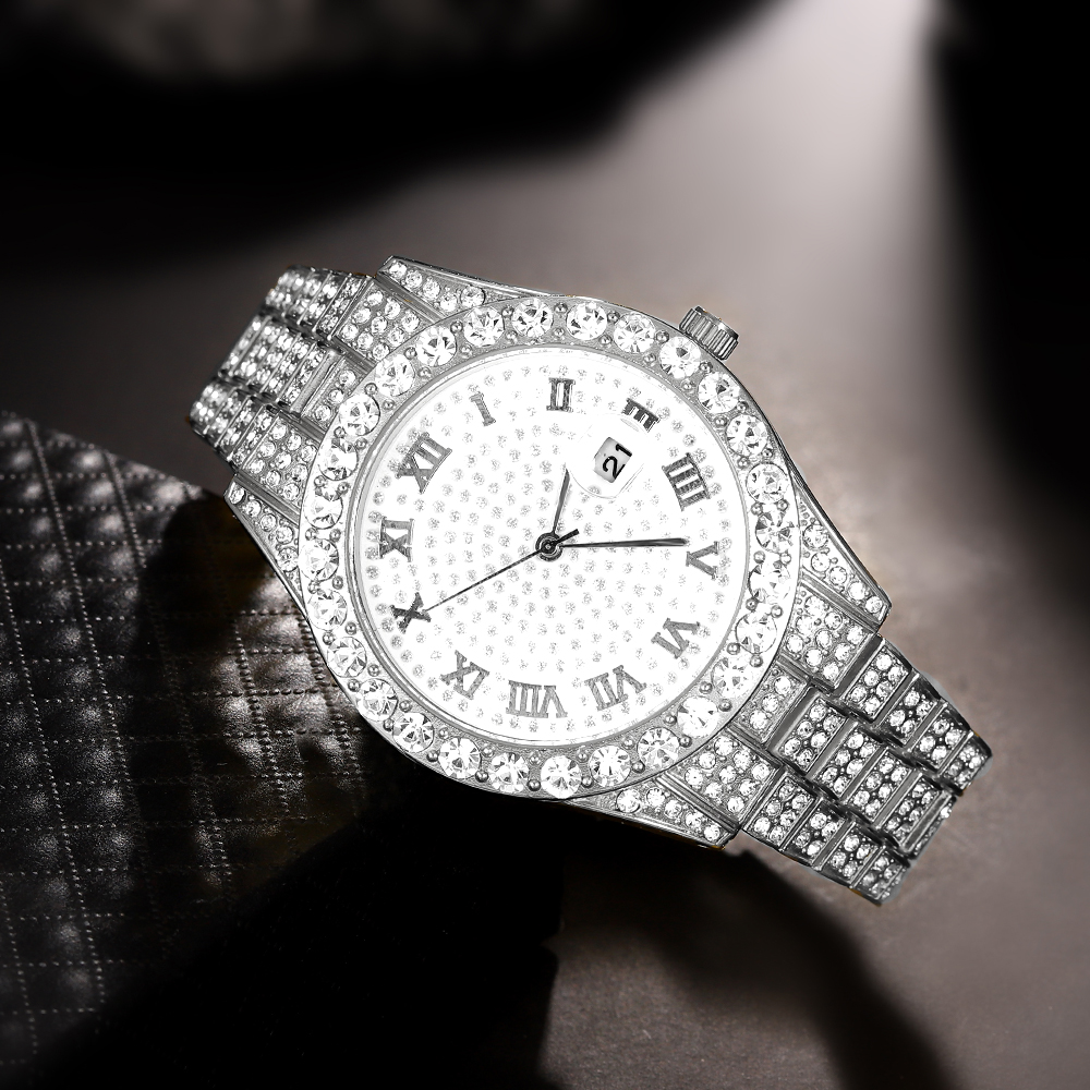 1 Hip-hop Full Diamond Silver  - Luxury Watch Life recension och pris