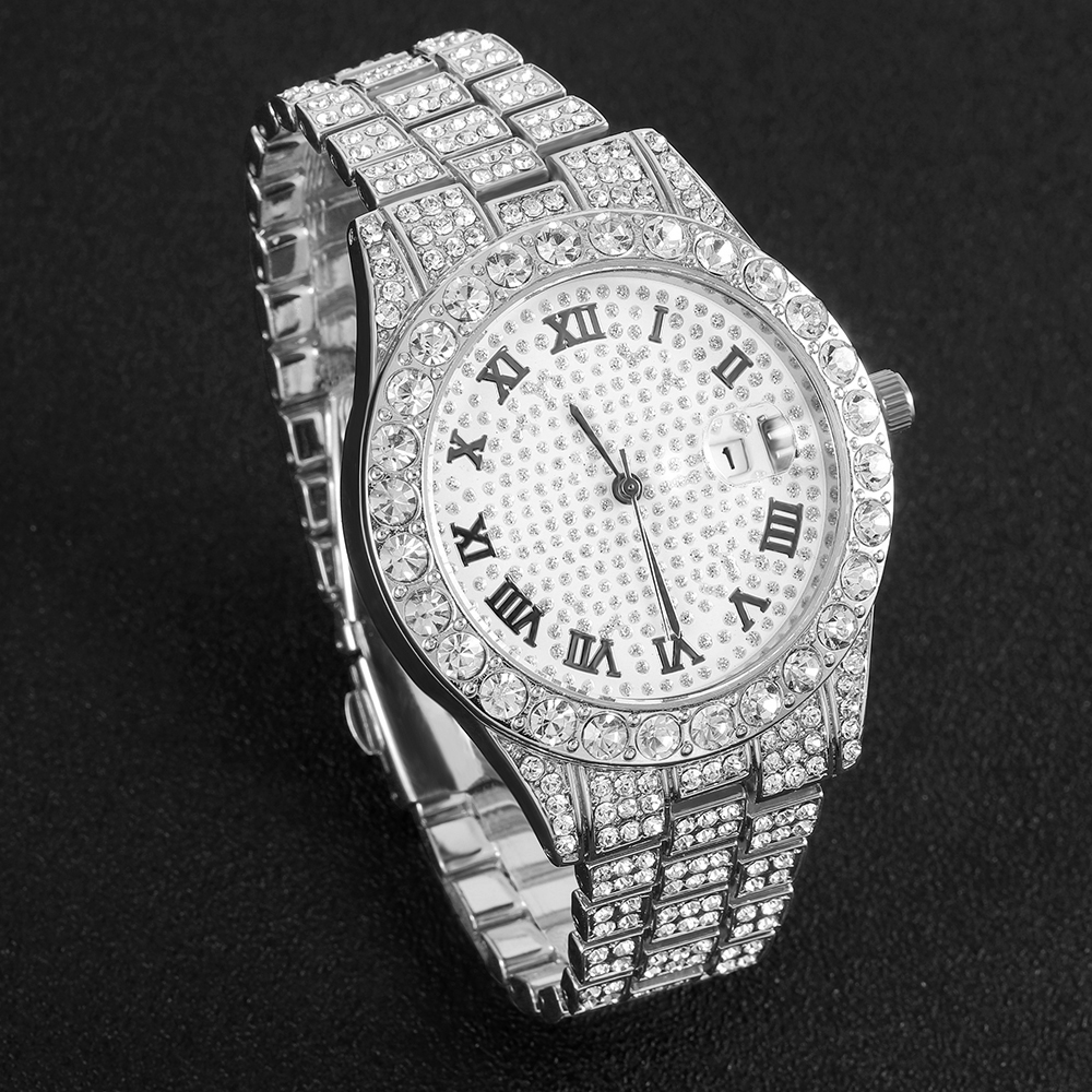 1 Hip-hop Full Diamond Silver  - Luxury Watch Life recension och pris
