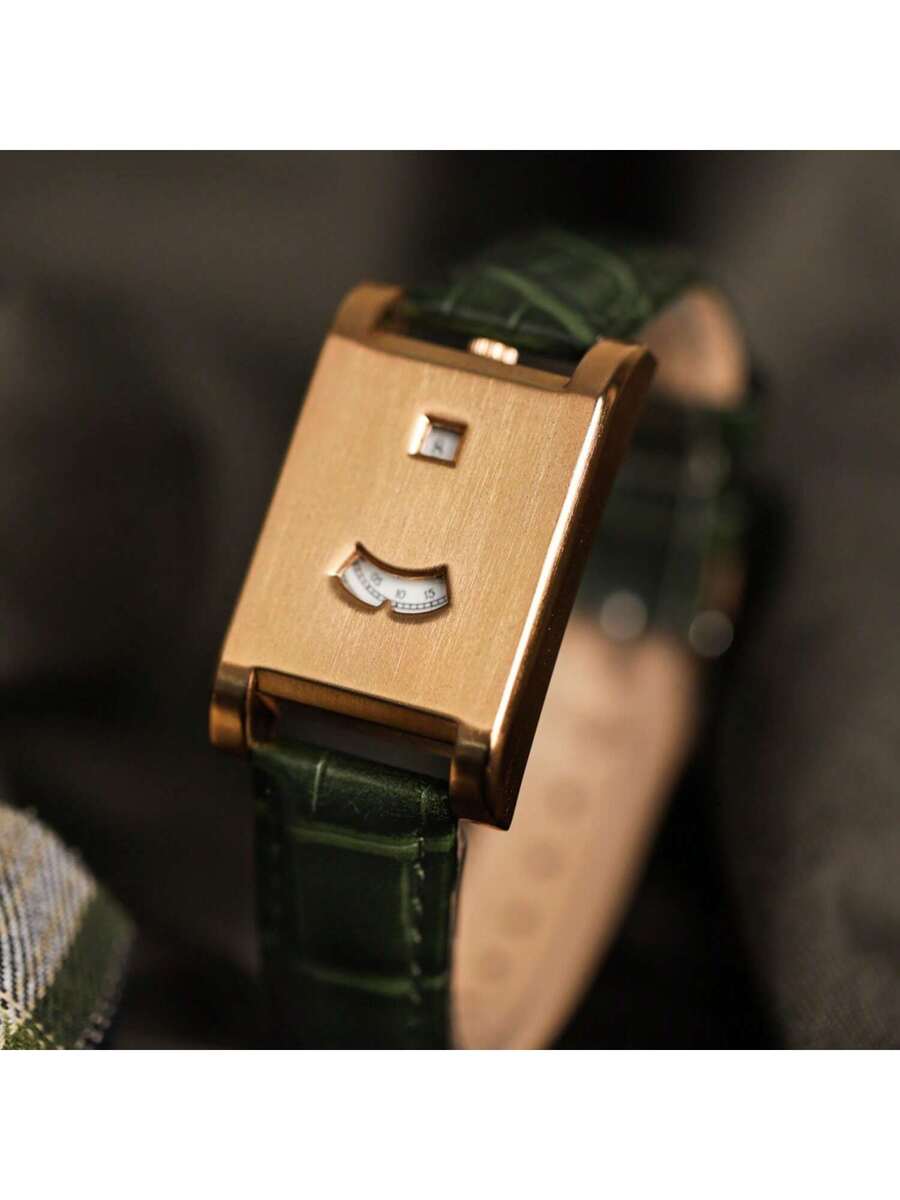 1pc Niche Design Artistic Squa - Luxury Watch Gold And Black recension och pris