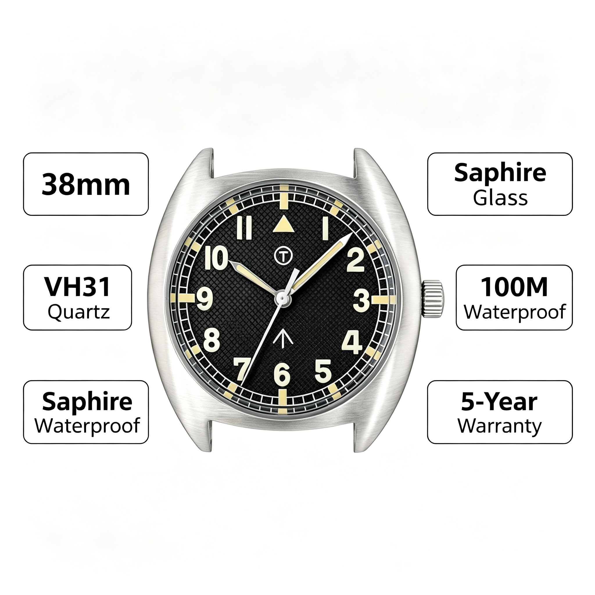 MILITREK New MT9004 38mm Milit - Field Watch Military recension och pris
