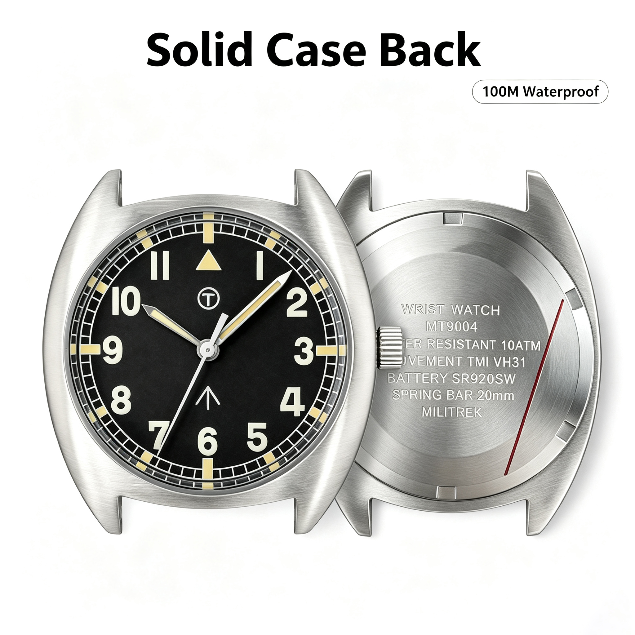MILITREK New MT9004 38mm Milit - Field Watch Military recension och pris