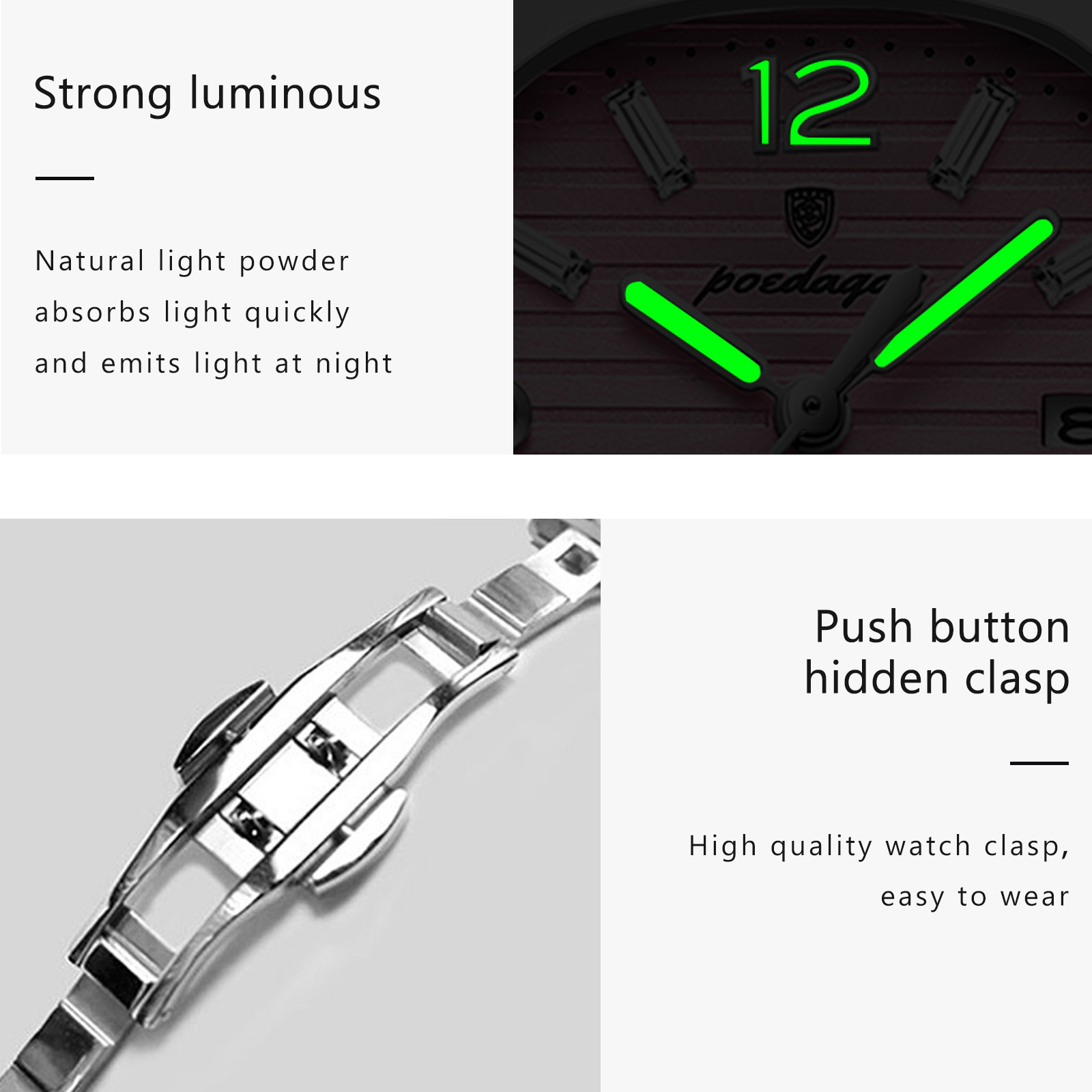 POEDAGAR Square Fashion Woman  - Lux Watch recension och pris
