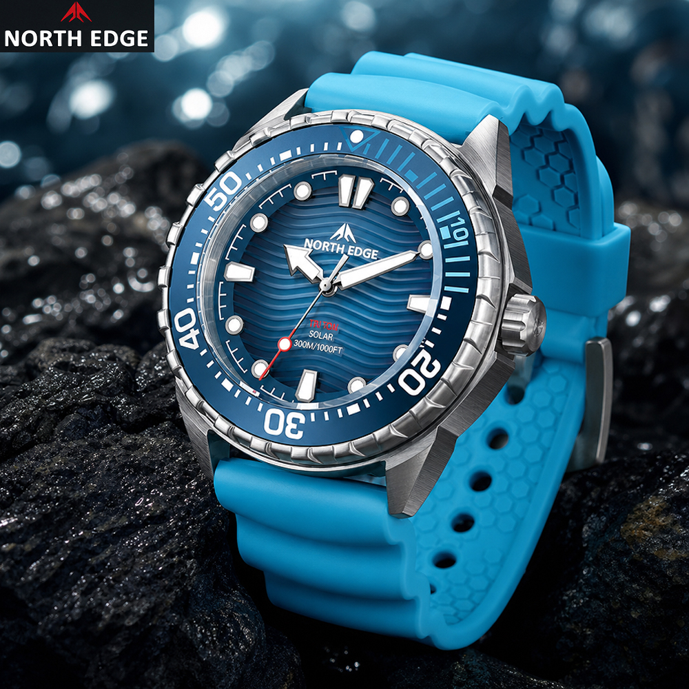 NORTH EDGE TRITON 300M Waterpr - Titanium Sport Watch recension och pris