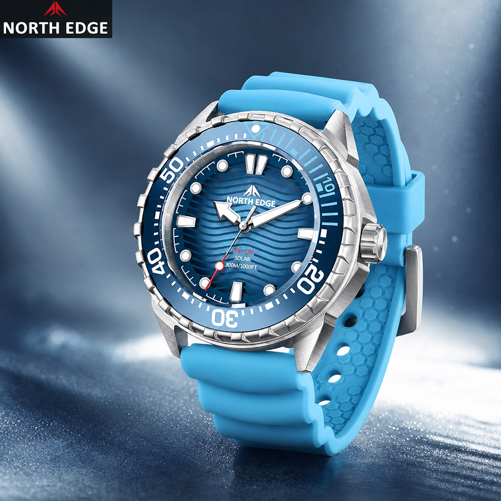 NORTH EDGE TRITON 300M Waterpr - Titanium Sport Watch recension och pris