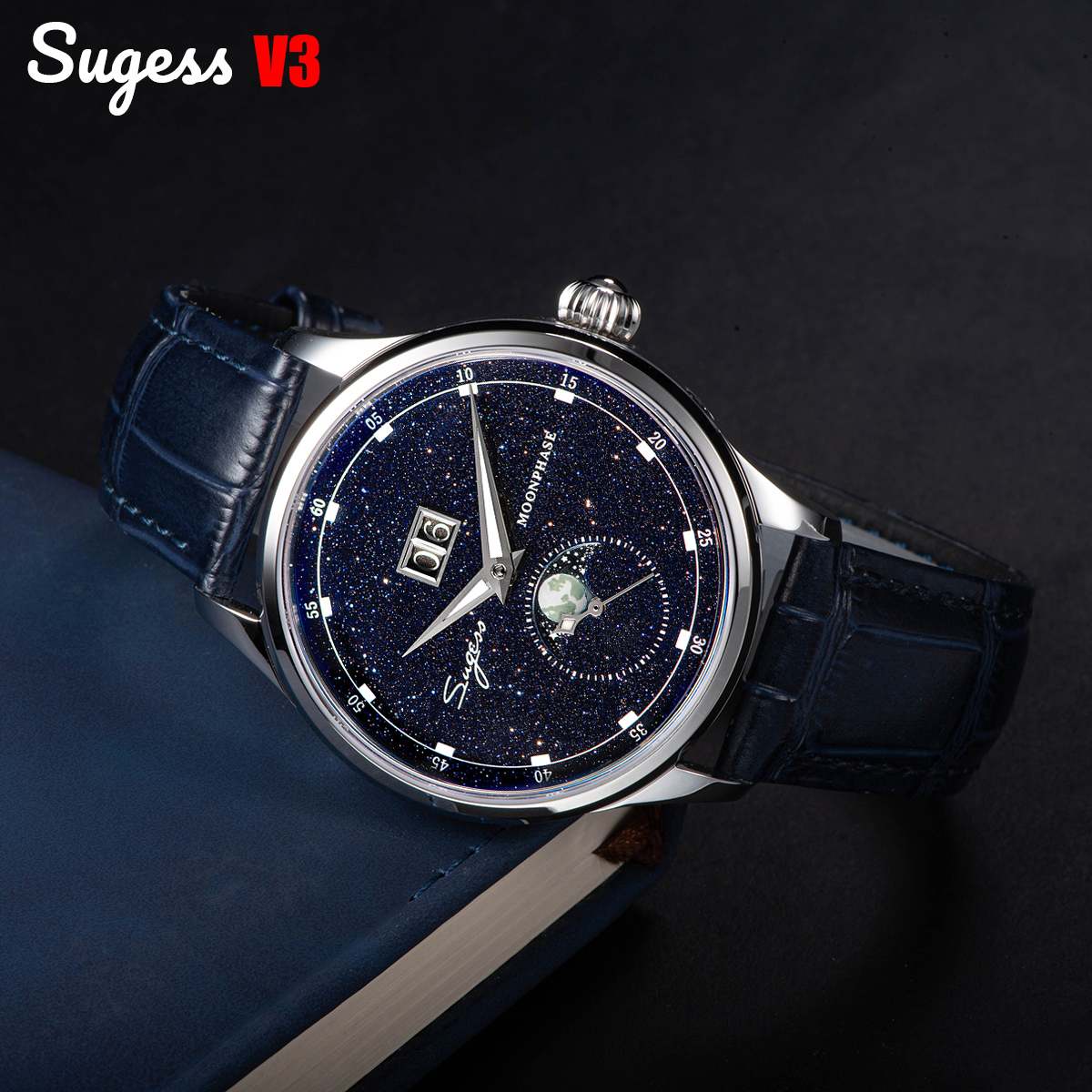 Sugess Moonphase Watch of Men  - Minute Repeater Watch recension och pris