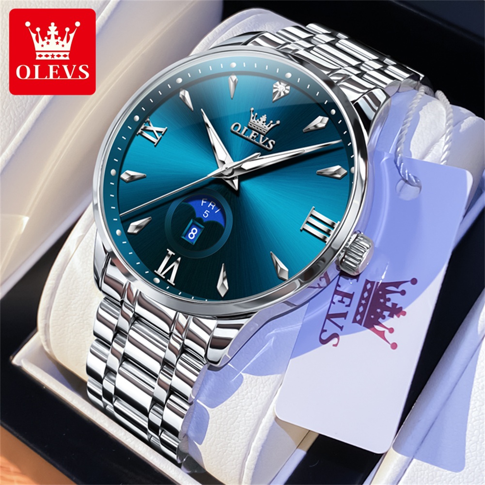 OLEVS Moon Phase men's watches - Luxury Watch For Men recension och pris