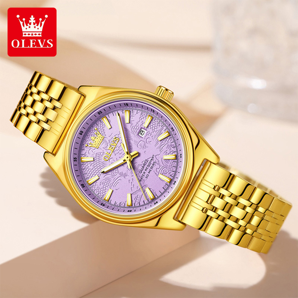 OLEVS Brand Luxury Gold Watch  - Luxury Watch Brand For Women recension och pris