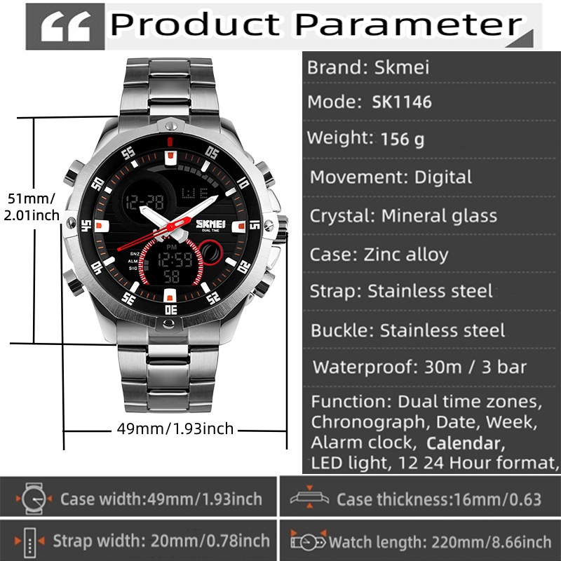 SKMEI 2016 New Watches Men Lux - Minute Repeater Watch recension och pris