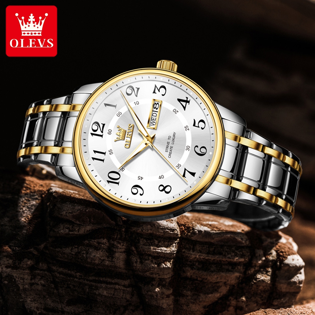 OLEVS Casual fashion men's wat - Luxury Watch Display recension och pris