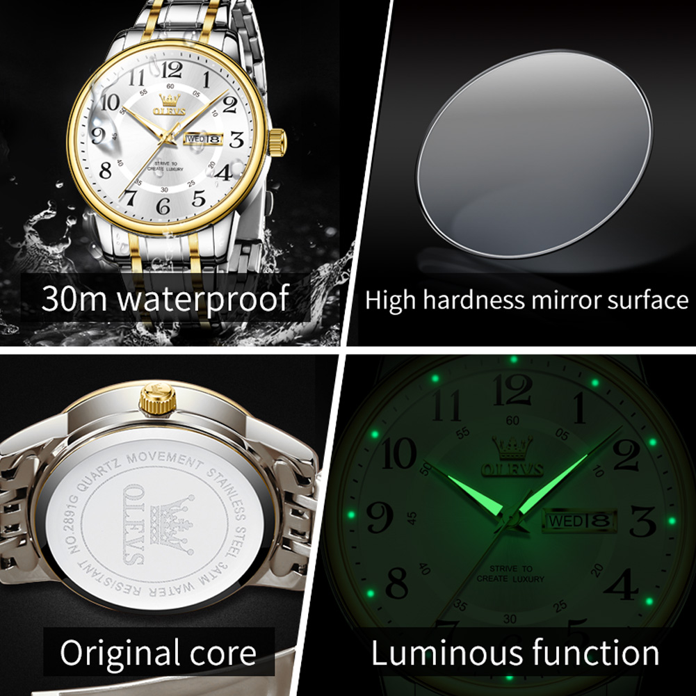 OLEVS Casual fashion men's wat - Luxury Watch Display recension och pris