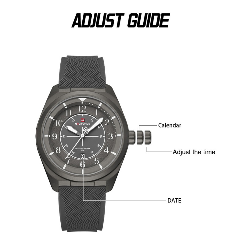 NAVIFORCE Men Quartz Calendar  - Field Watch Military recension och pris