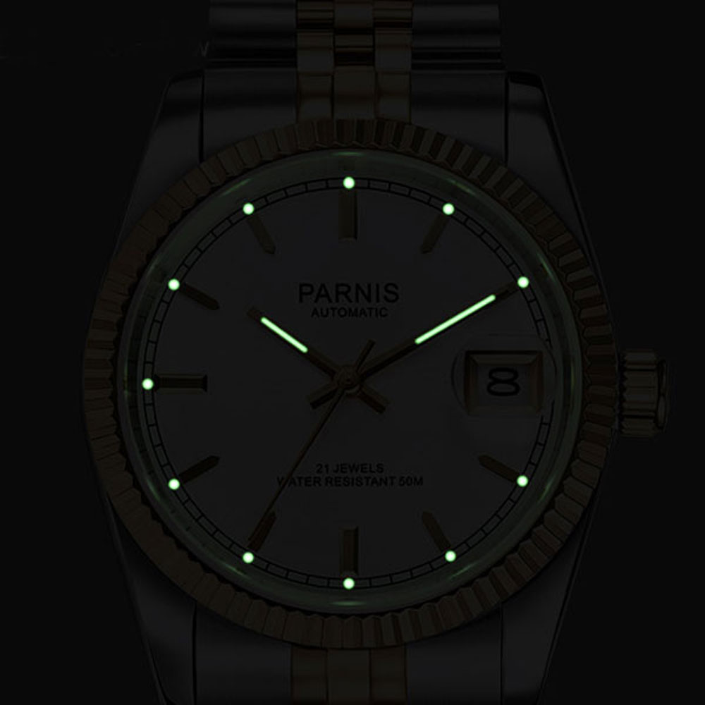 Parnis 36mm Mens Automatic Wat - Luxury Watch Gold And Black recension och pris