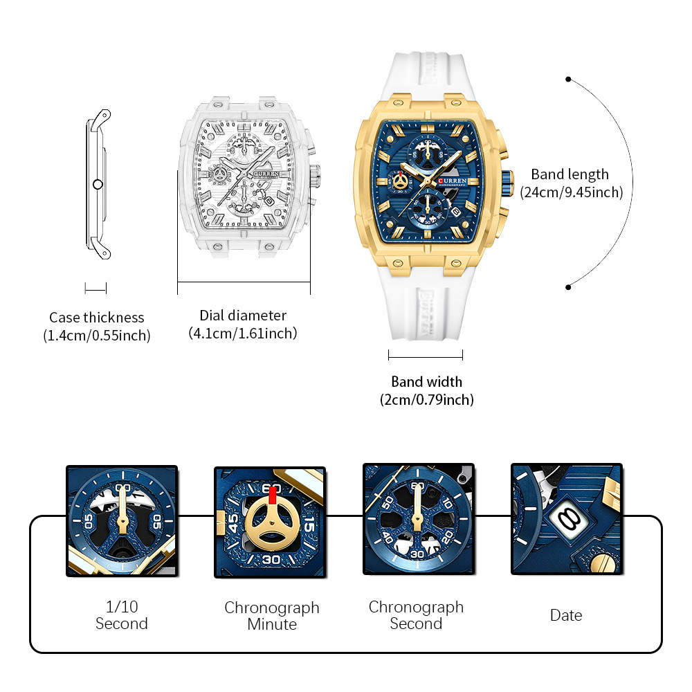 CURREN Luxury Vintage Watch fo - Luxury Watch Business recension och pris