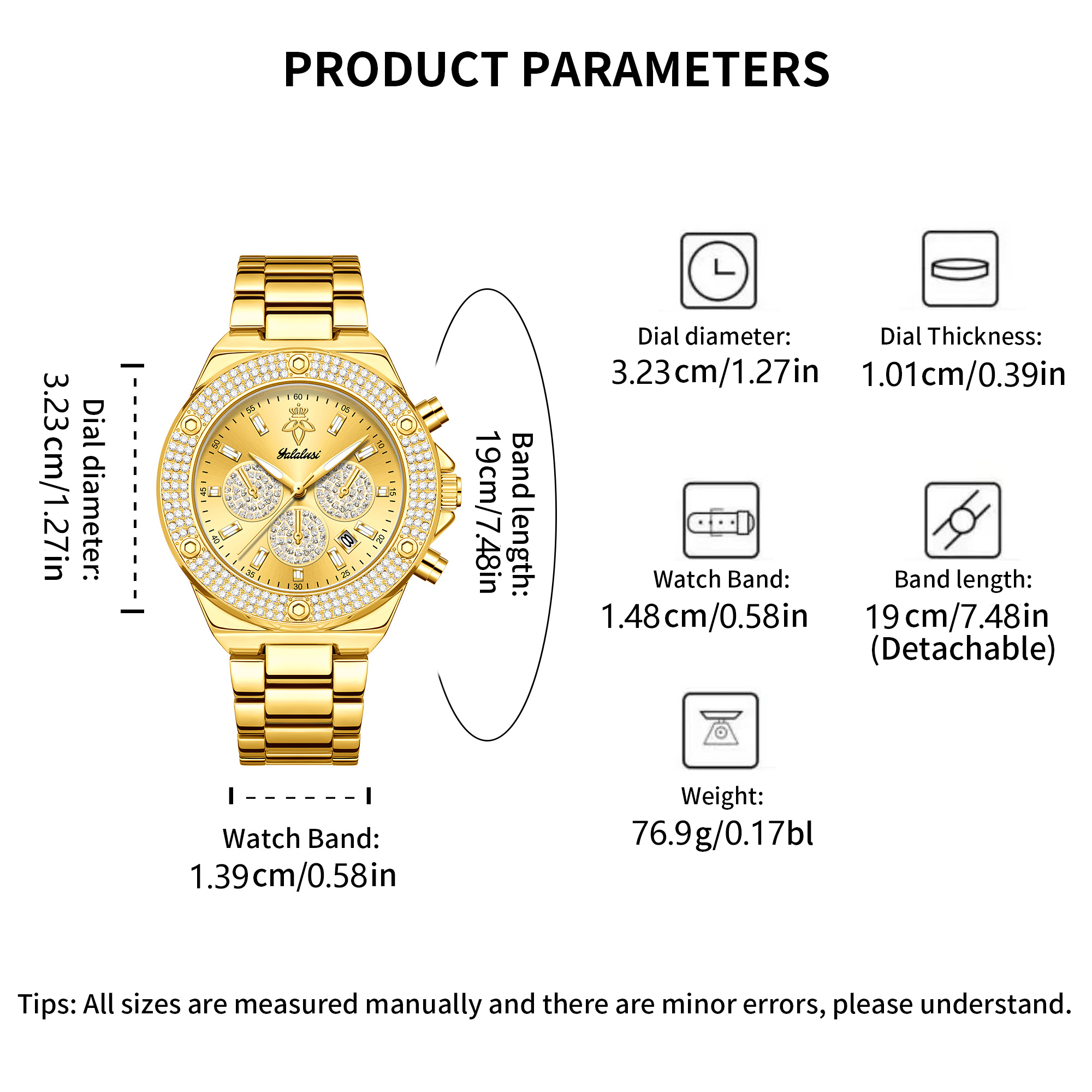 YaLaLuSi  Luxury Silver  Wrist - Luxury Watch Gold And Black recension och pris