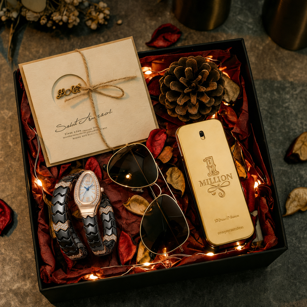 4pc Ladies Black and Rose Gold - Luxury Watch Gold And Black recension och pris