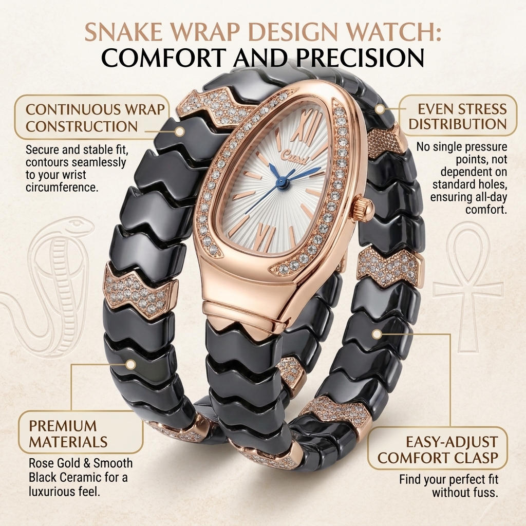 4pc Ladies Black and Rose Gold - Luxury Watch Gold And Black recension och pris