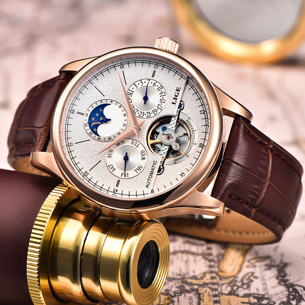 LIGE Brand Classic Mens Retro  - Luxury Watch Cartier recension och pris