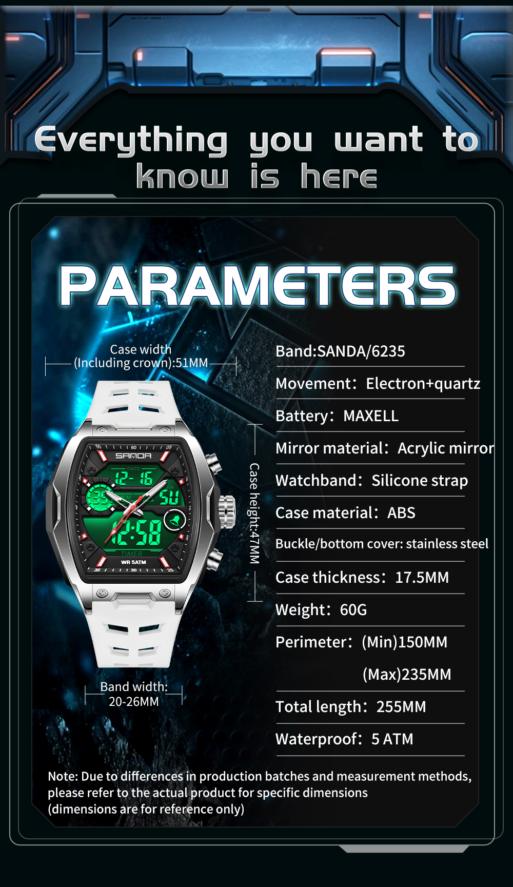 Sanda 6235 Top Brand Men Elect - Minute Repeater Watch recension och pris