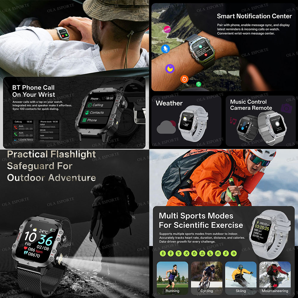 2026 Smartwatch Men Bluetooth  - Titanium Sport Watch recension och pris