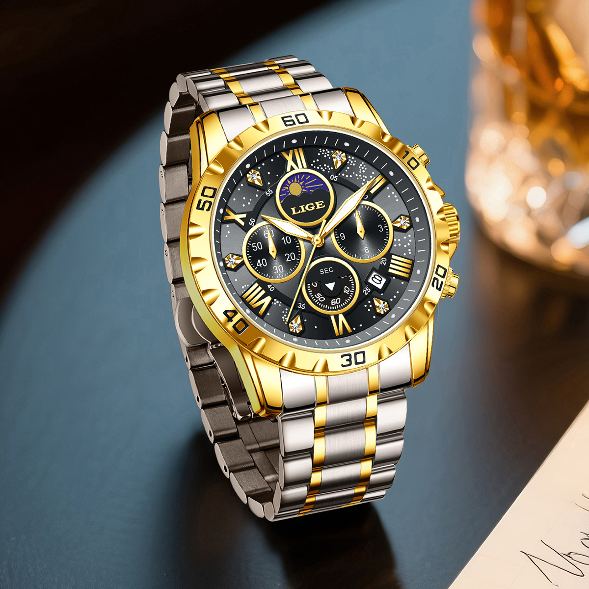 LIGE Top Brand Luxury Quartz M - Luxury Watch For Men recension och pris