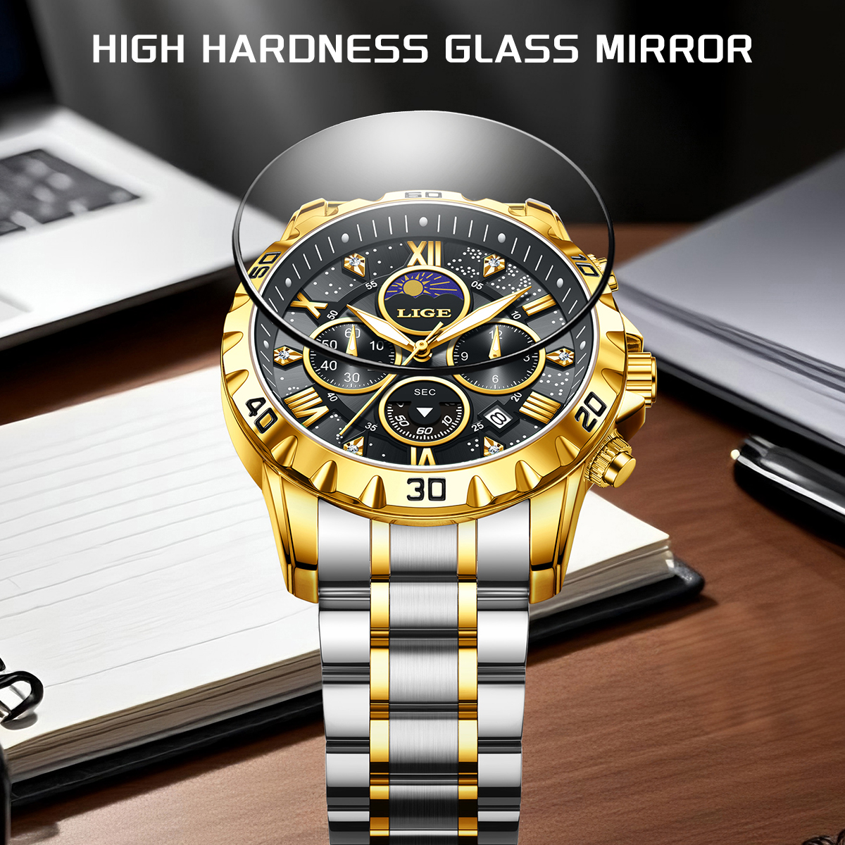 LIGE Top Brand Luxury Quartz M - Luxury Watch For Men recension och pris