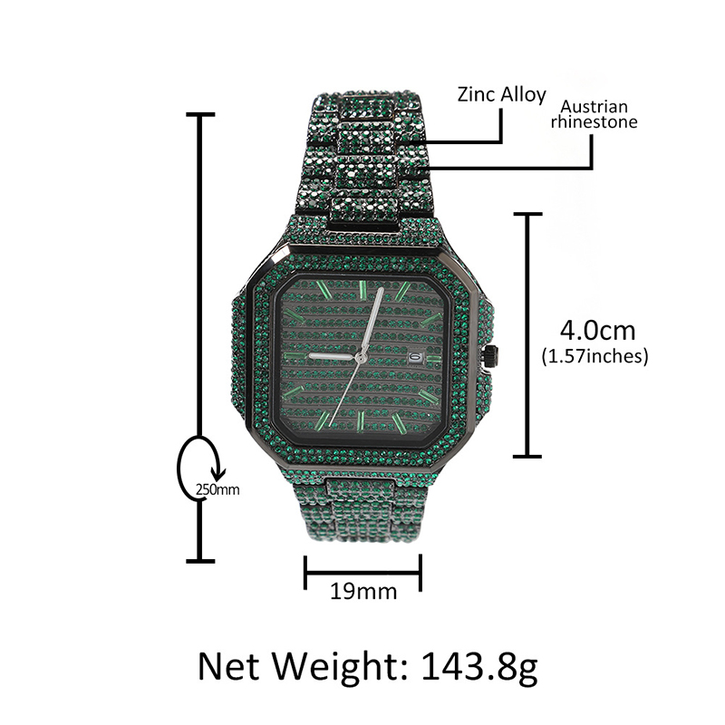 Hip Hop Mens Date Quartz Watch - Luxury Watch Gold And Black recension och pris