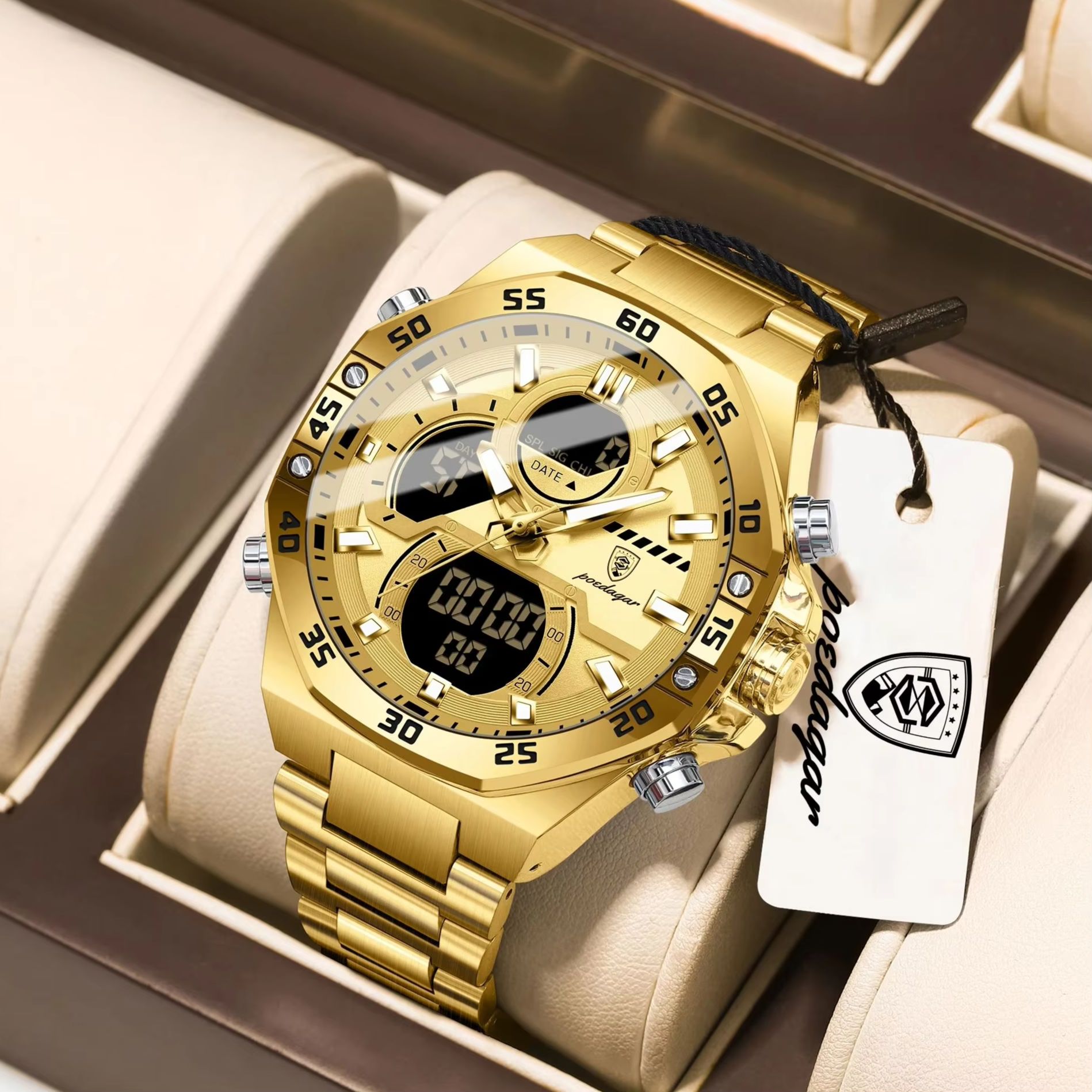 POEDAGAR Sports Quartz Men Wri - Minute Repeater Watch recension och pris