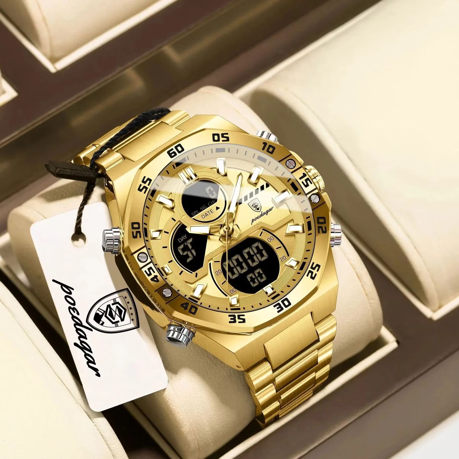 POEDAGAR Sports Quartz Men Wri - Minute Repeater Watch recension och pris