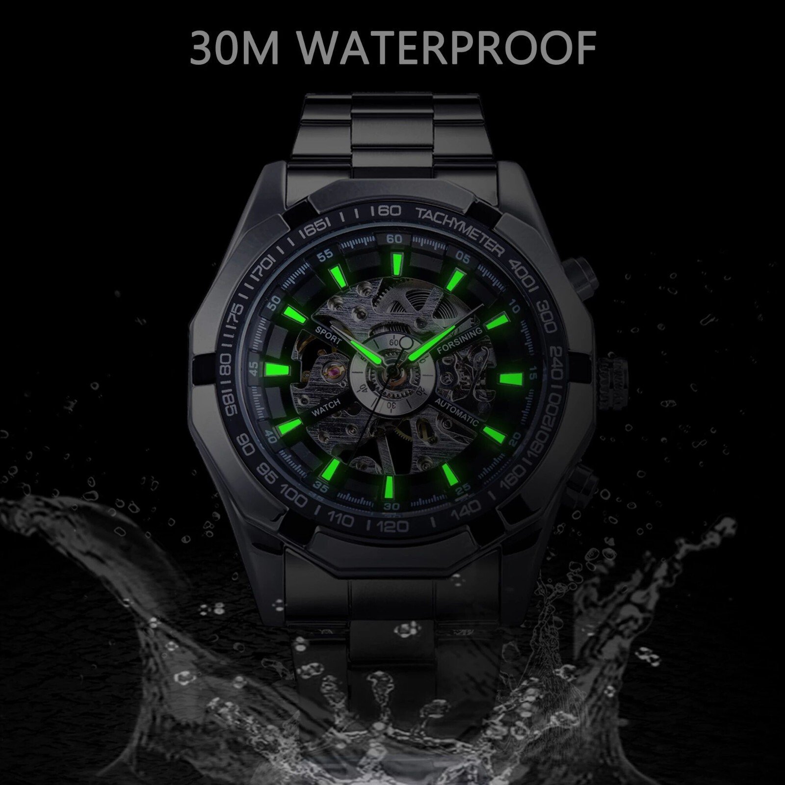 FORSINING Brand Automatic Self - Luxury Watch Nice recension och pris