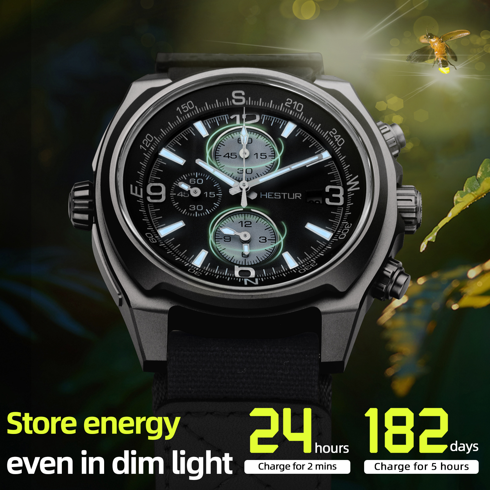 Hestur Titanium Quartz Men's W - Titanium Sport Watch recension och pris